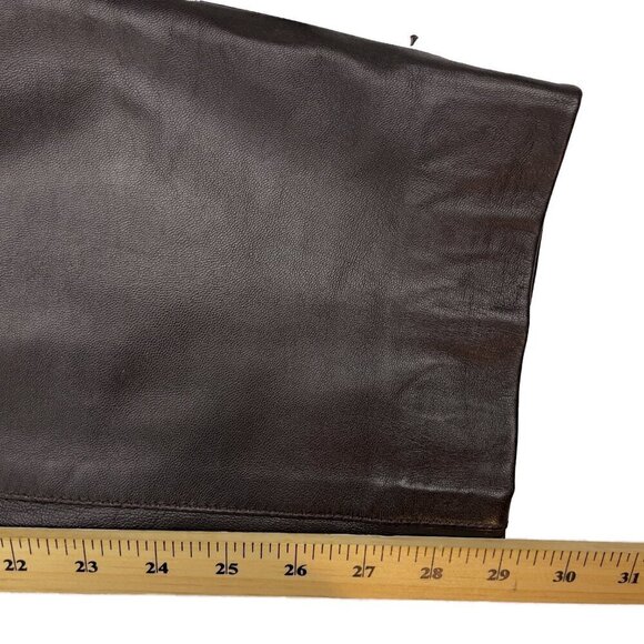 MIXβ VTG Lamb Brown 100% Leather Chocolate Pants Academia Preppy Size 5 - Picture 6 of 6